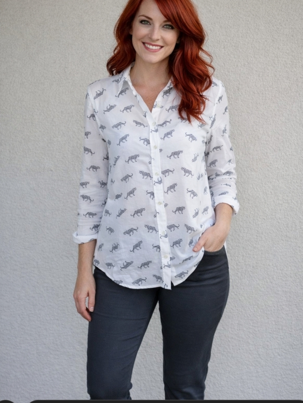 NWT Womens JANE + DELANCEY Long Sleeve Shirt, Size  L.